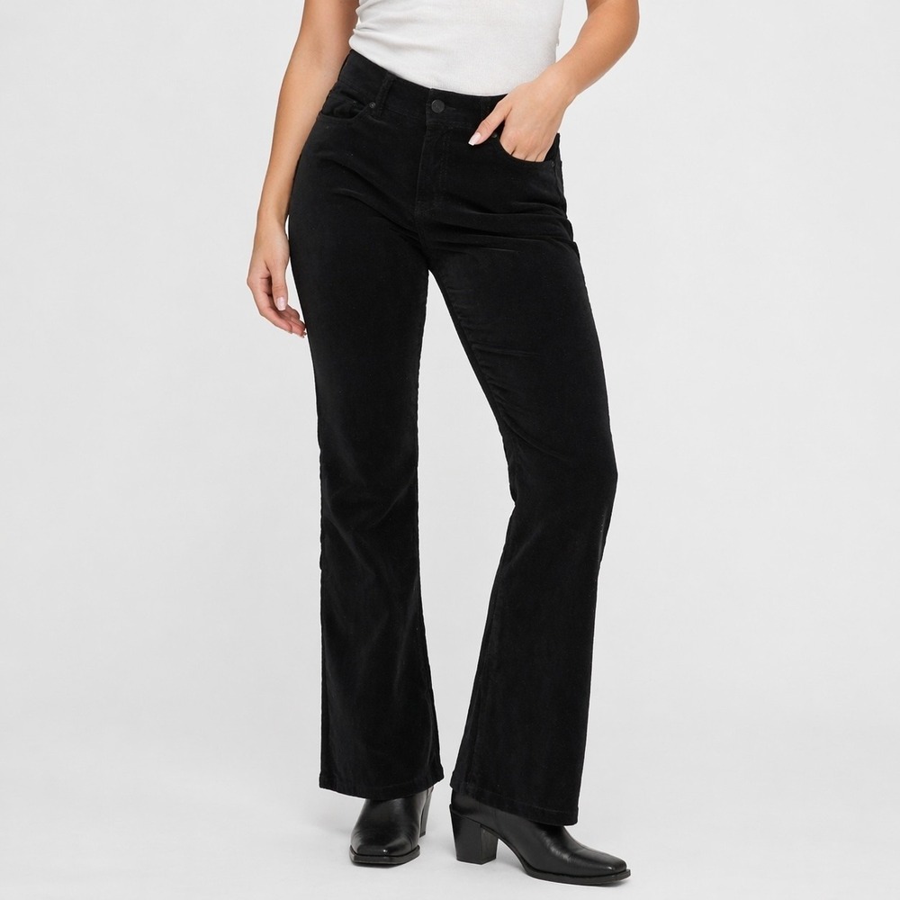 White House Black Market Velvet Jeans Womens 0 Black Bootcut Rhinestone Party